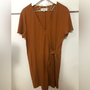 Texture & Thread Madewell Mustard Wrap Dress